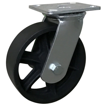 Hot Sale Heavy Duty Cast Iron 5&quot; Durable Trolley /Warehousing Swivel Caster Wheel with Double Brake