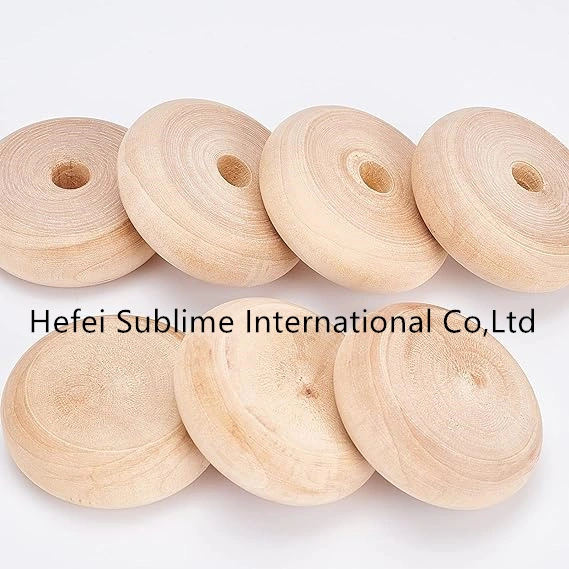 Wood Toy Wheels with Hole for DIY Small Cars Home Decorations 12PCS