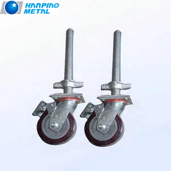 Hanpiao 125mm Heavy Duty Industrial Caster with Brake PU Caster Wheel 4&quot; 5&quot; 6&quot; 8&quot; Heavy Duty Industrial Caster