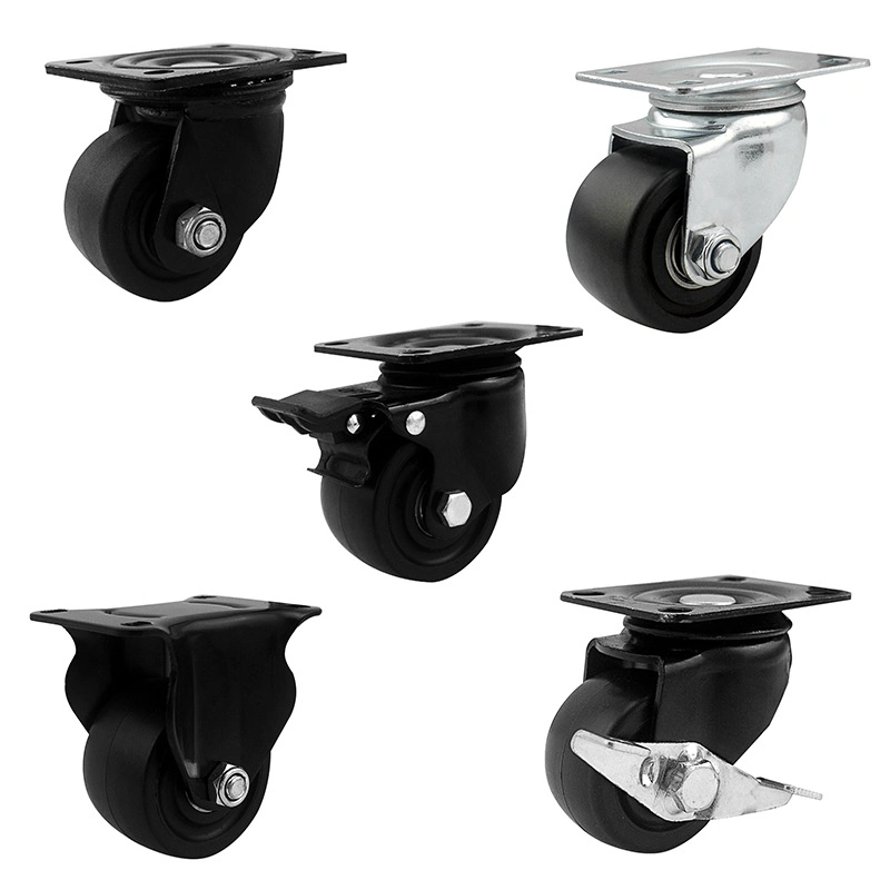 Heavy Duty Industrial Caster 3inch 75mm Nylon Wheel with Double Bearing Fixed/Swivel Version