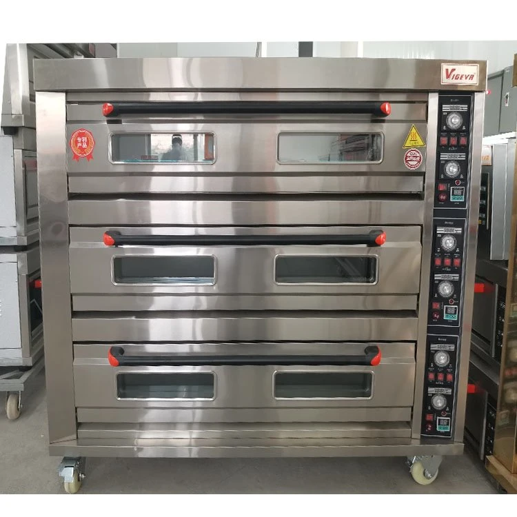 Commercial Industrial Bakery Equipment Supplies Electric Good Quality Stainless Steel Table Top Bakery Gas Oven 1 Deck 2 Trays Electric Bread Pizza Baking Oven
