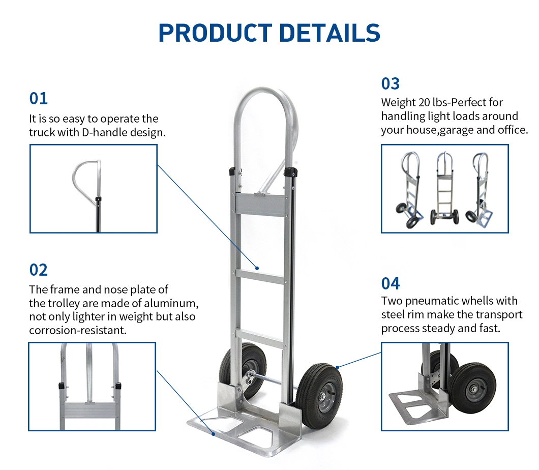 250kg Two Wheel Heavy Duty Industrial Garden Steel Cart Trolley