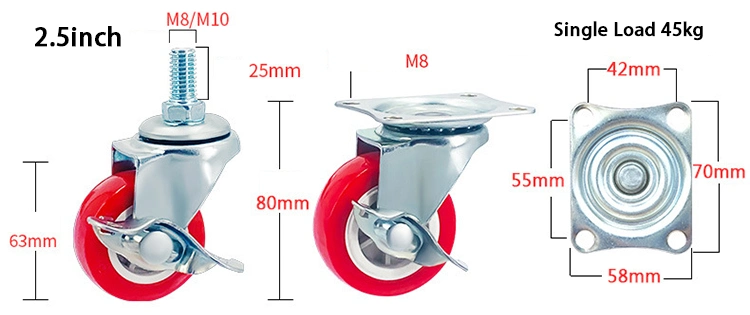 ODM OEM 2 Tons Cast Iron Polyurethane Caster Wheel Super Heavy Duty Extra Heavy Duty 2000kgs Heavy Duty Caster Castor Wheel