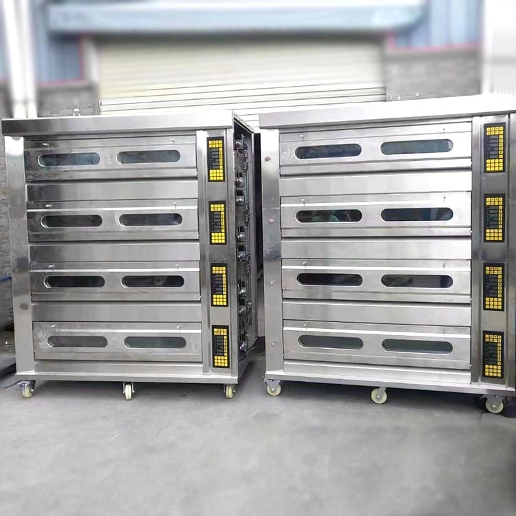 Commercial Industrial Bakery Equipment Supplies Electric Good Quality Stainless Steel Table Top Bakery Gas Oven 1 Deck 2 Trays Electric Bread Pizza Baking Oven