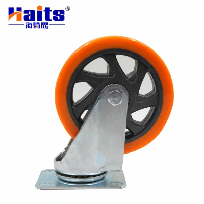  Ruote orientabili Accessori mobili piastra girevole ruota industriale PU Caster Ruota