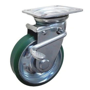 Carrelli per carrelli da 5.2&quot; industriali resistenti all&prime;usura di buona qualità/carrelli per stock girevoli Ruota orientabile con freno di bloccaggio totale