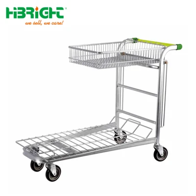 Carrello a spinta manuale per vano portaoggetti pieghevole con capacità di carico pesante