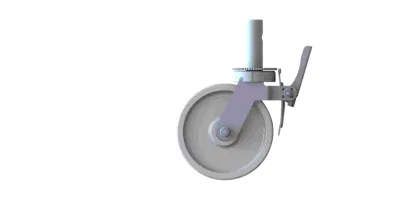  Capacità di carico 6&quot; 551 lb impalcatura in gomma ghisa nera Ruota orientabile con freno di bloccaggio totale
