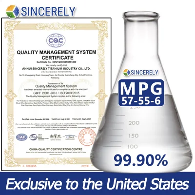 99.5% di liquido di raffreddamento industriale utilizzare antigelo al glicole monopropilenico per United Stati
