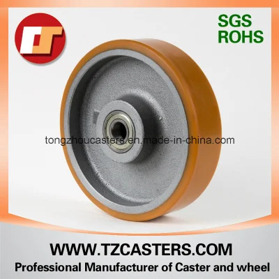 OEM fabbrica Cina Produttore 200*50mm ruota ruota in PU per servizio pesante Con centro ghisa