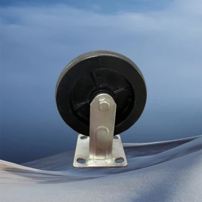 Ruota da 6&quot; per carrello in gomma nera resistente Contenitore per carrello/spedizione
