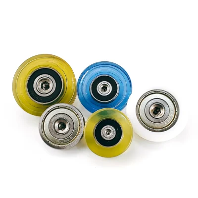 HXHV finestra con scanalatura a V singola puleggia cuscinetto in nylon alluminio scorrevole Ruota a rulli per ruote mobili