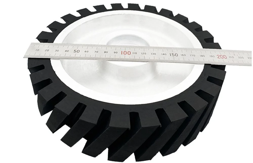 8/10/12 Inch Aluminum Base Ball Bearings Guide Wheel Rubber 45-100 Degree Rubber Grinding Wheels