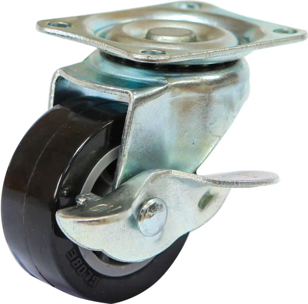 Light Duty 3 Inch PU Caster Threaded Stem Caster Wheel 75mm Castor Wheel