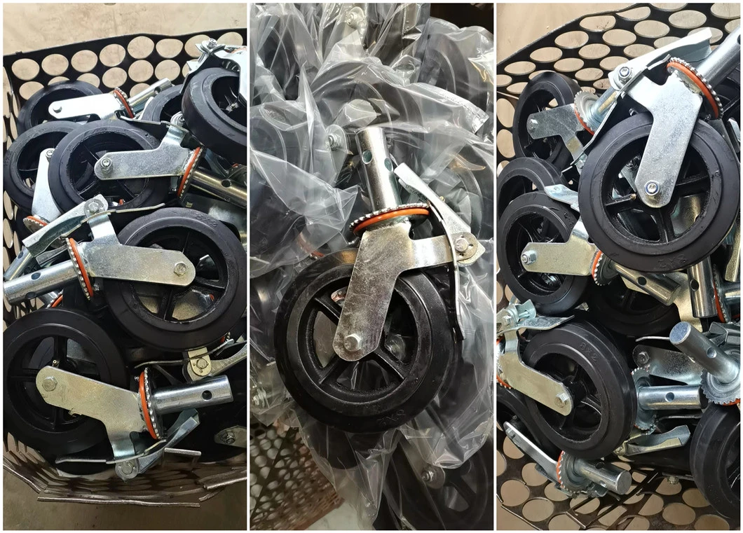 System Scaffolding Accessories Swivel Castor Wheel with Threaded Brake
