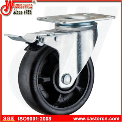 5 Inch Swivel PP Caster with Side Brake