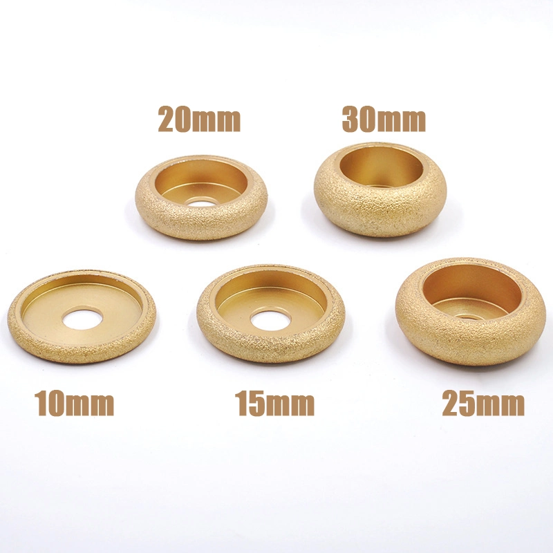 3inch 75mm Bore 20mm Dry Vacuum Brazed Diamond Grinding Wheel for Marble Edging Demi-Bullnose Edge Profile