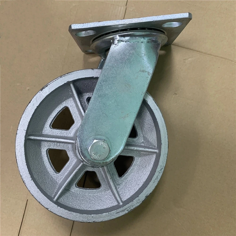 Industrial Caster Swivel on Cast Iron Caster Trolley Wheel