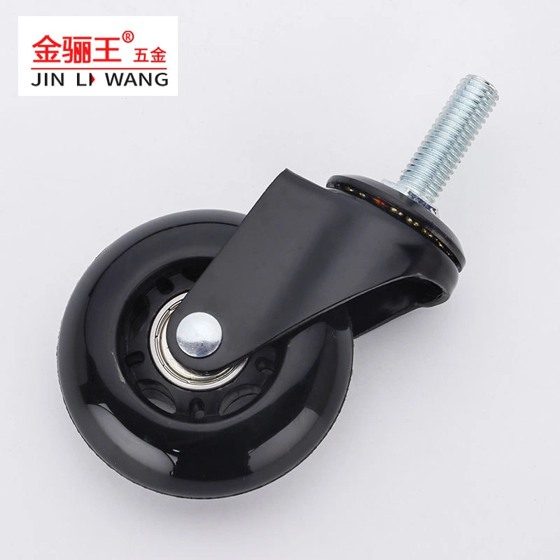 65mm PU Threaded Stem Swivel Casters Wheels for Trolley