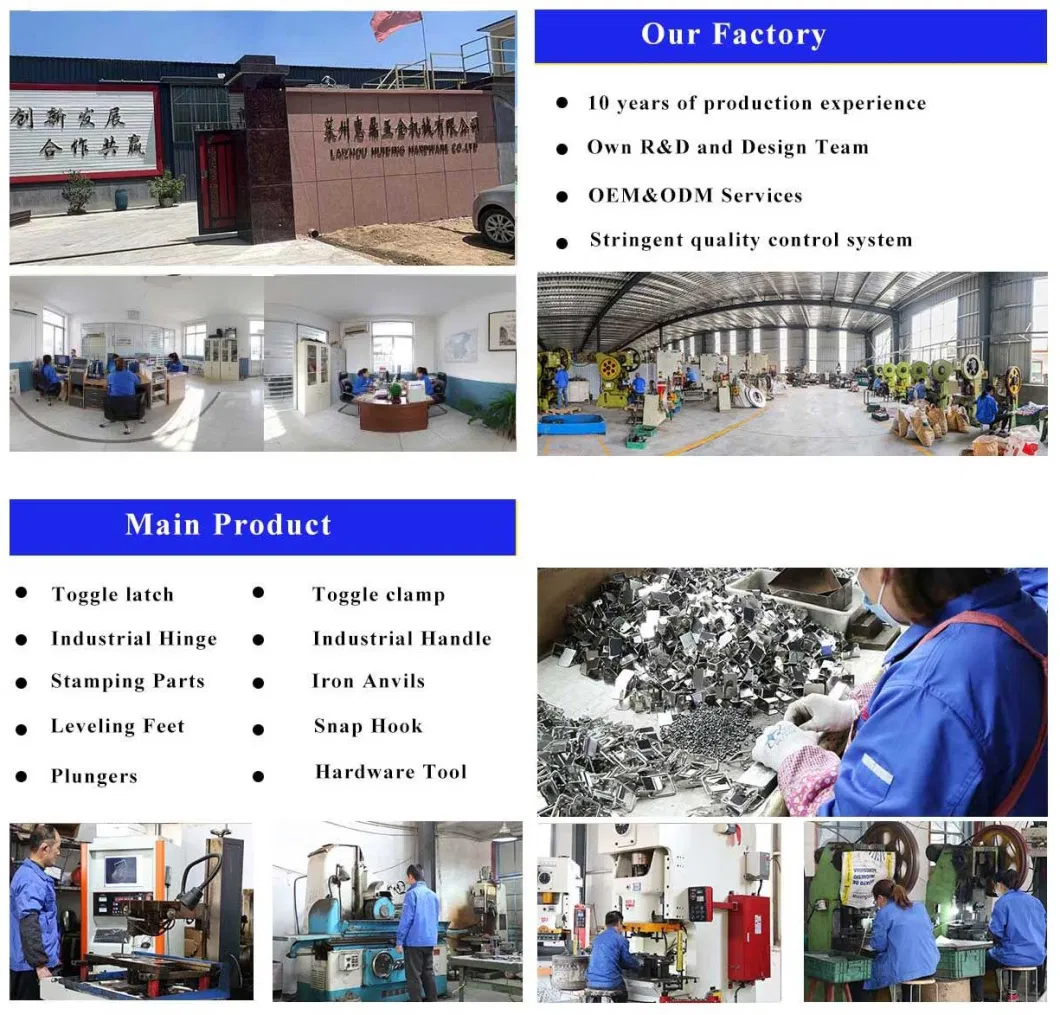 Huiding Custom Industrial Hardware Fasteners Stainless Steel Hook Loop Toggle Latch Electric Cabinet Draw Latch