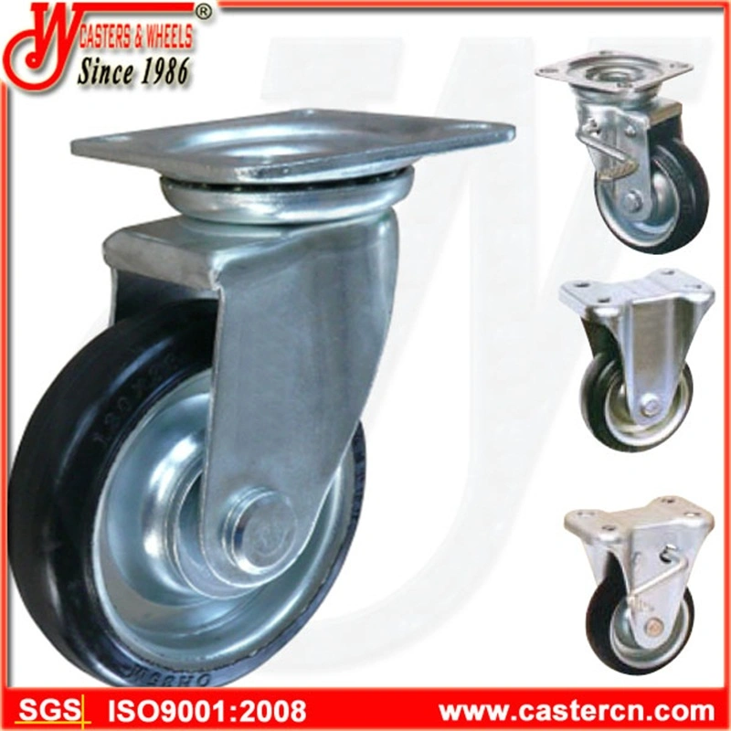 4 Inch Blue PU Swivel Castor Wheel