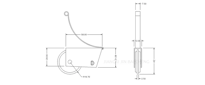 Sliding Door Roller Bottom Wheel for Furniture Wardrobe Kitchen Closet Cabinet