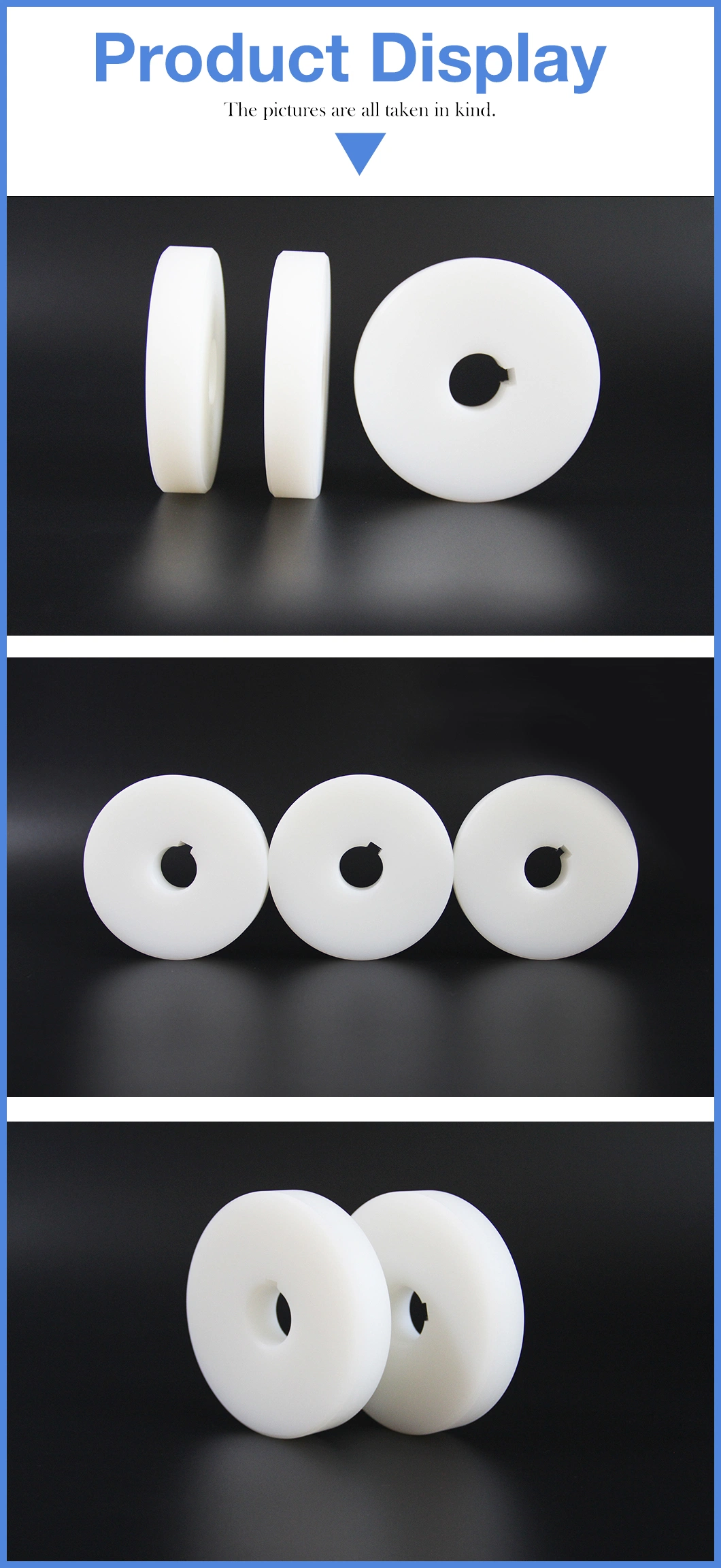 50mm Fixed Castor Small White Nylon Plastic Furniture Mini Caster Wheel: 50mm