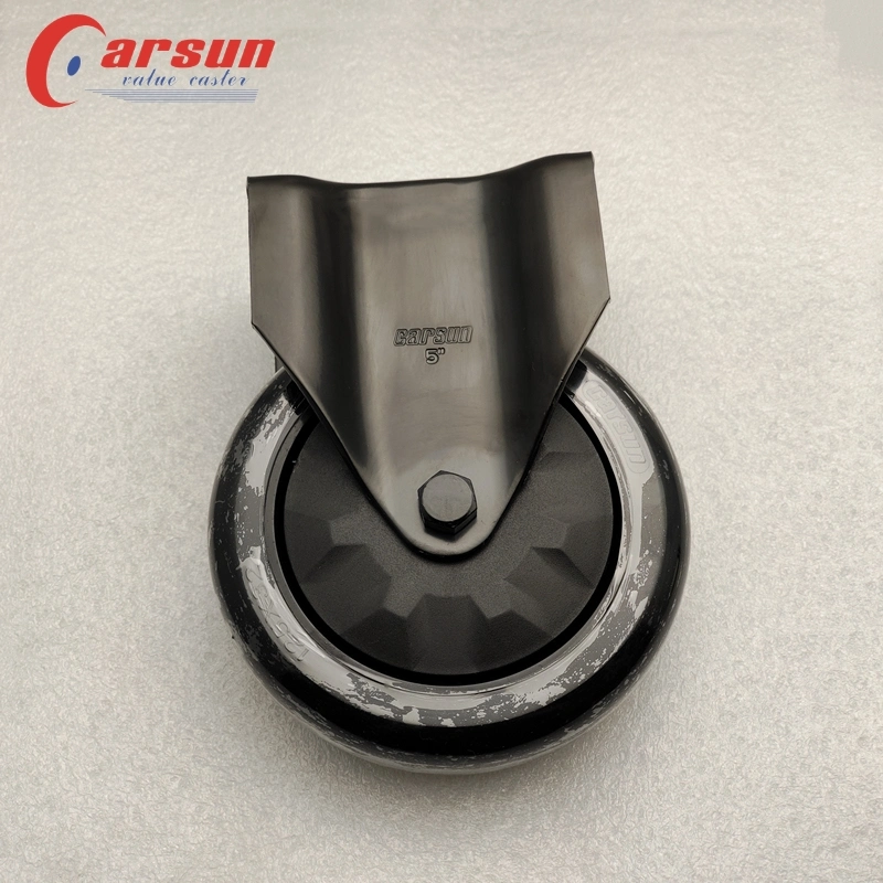 100/125/150/200mm Casters Heavy Duty 4/5/6/8 Inch Caster Swivel PU Industrial Castor Wheel with Metal Brake