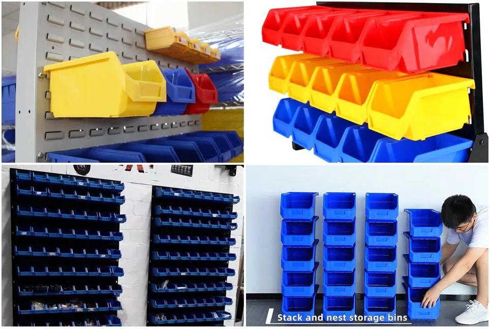 Warehouse Industrial Plastic Spare Parts Stackable Storage Bin for Tool and Hardware