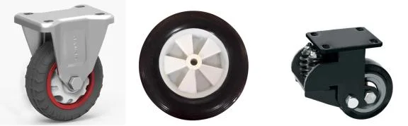 3inch 75mm PP Trolley Wheel of Thread Stem with Brake for Small Cabinets