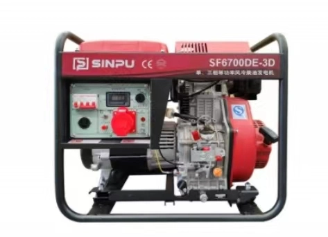 Portable Simple Diesel Engine Power Generator Set with Universal Wheels