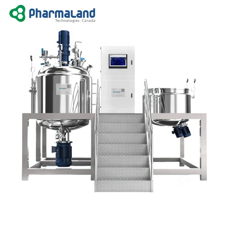 High Shear Emulsification Vacuum Heating Buffer Water Tank Liquid Soap Mixing Machine