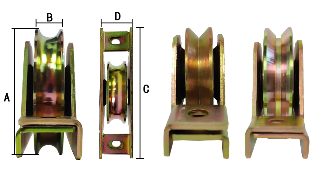 Sliding Guide Roller Gate Wheel 50mm 60mm 70mm 80mm 90mm 100mm U V Y Type Groove Sliding Door Pulley