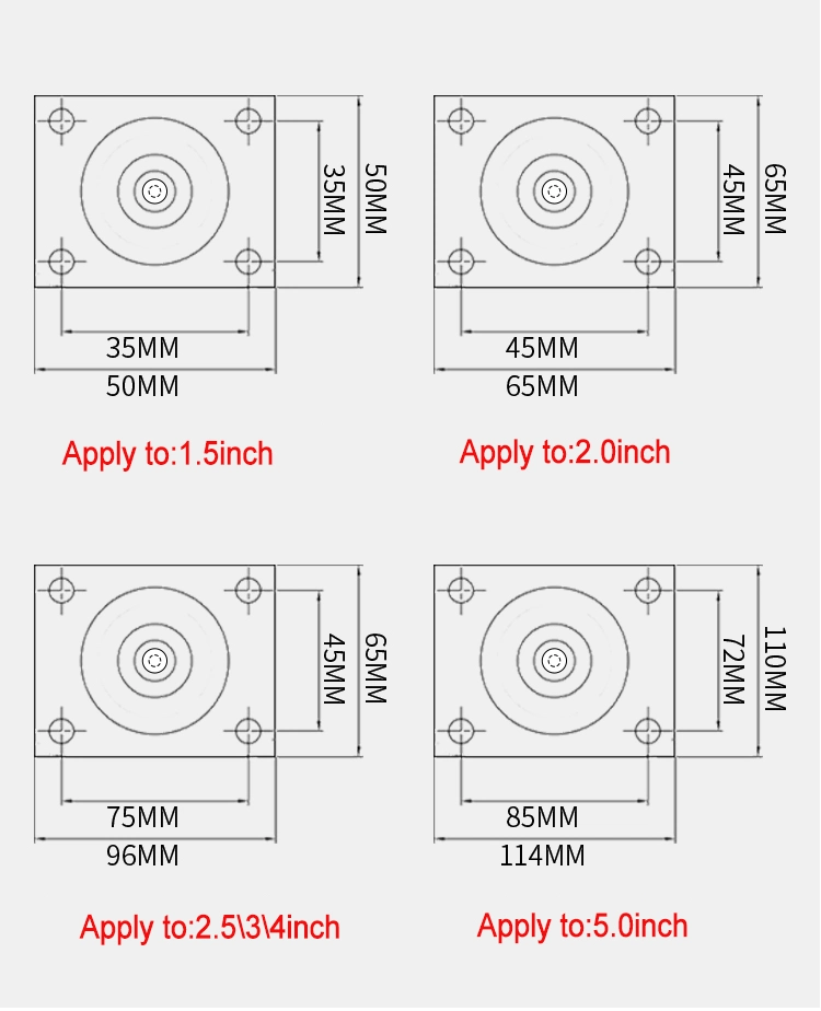 2inch Level Adjust Height Adjustable Scaffold Caster Wheel