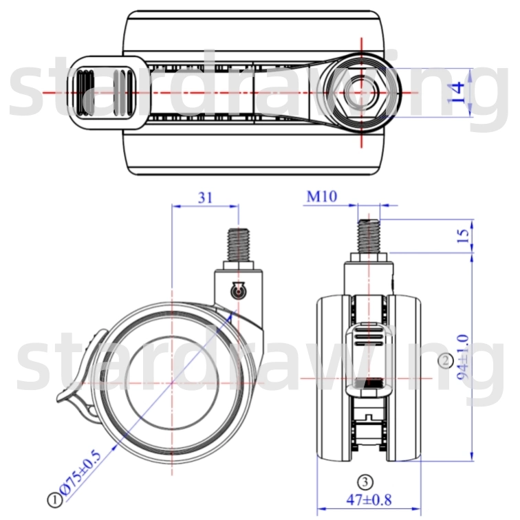 Stardrawing 75mm 3inch Hollow Dsigned Cabinet Casters Wheels