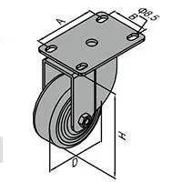 High Load Anti Corrosion Universal Plate Locking Swivel Furniture PU Castor Wheel