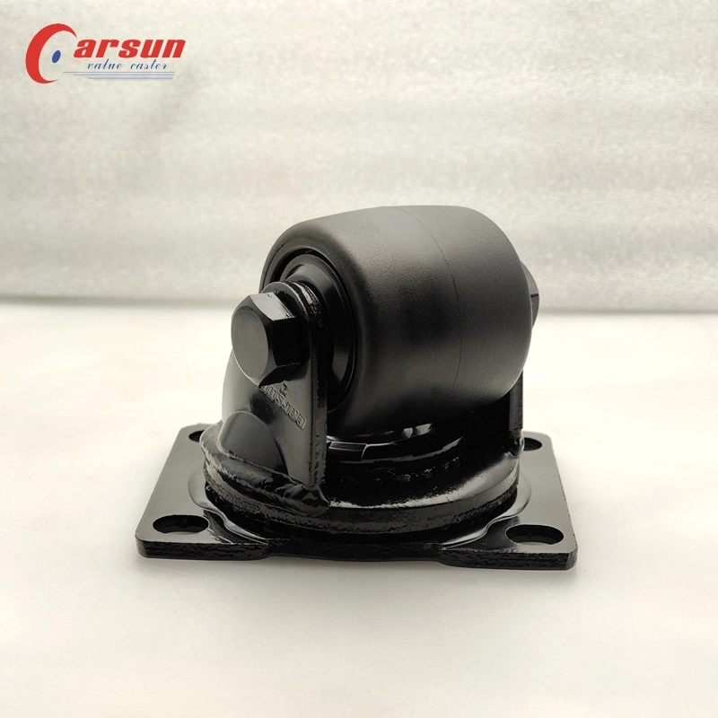 Low Center of Gravity Caster 2 Inch Black Enhanced Nylon Industrial Swivel Caster Network Cabinet Special Caster Wheel