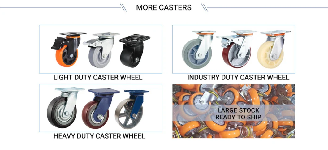 Industrial Heavy Duty Tread Silent Dual Swivel Locking Caster Wheels