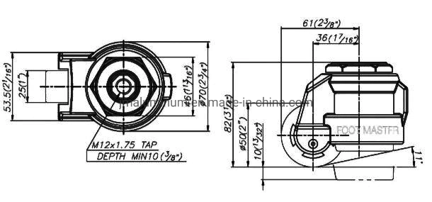 Footmaster Caster Wheels Gd-60s for Equipment or Machine