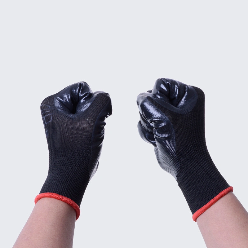 Nylon Nitrile Industrial Protective Handling Gloves Supplies Wholesale