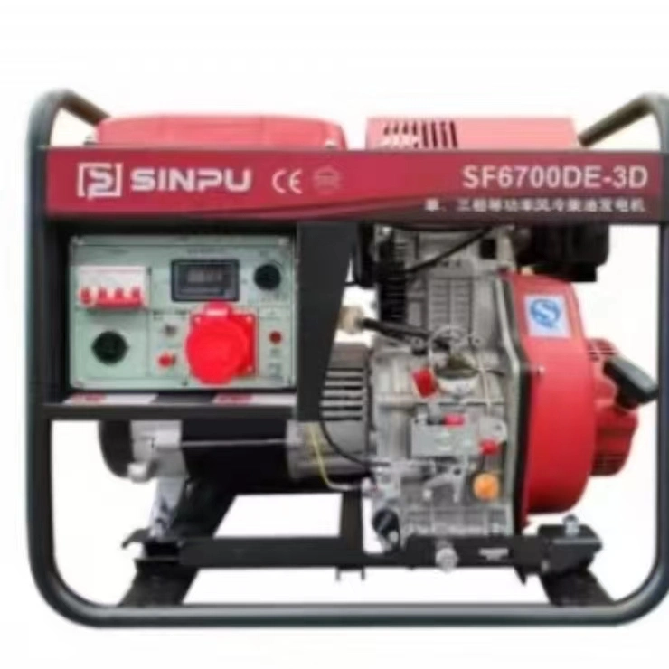 Portable Simple Diesel Engine Power Generator Set with Universal Wheels