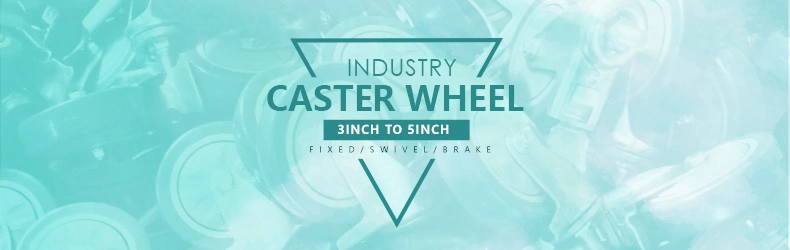 100kg 3 4 5inch Industry Heavy Duty Shopping Trolley Rigid Brake TPR Castor Wheel