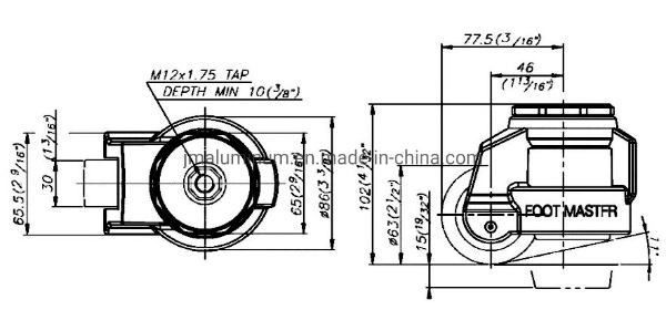 Footmaster Caster Wheels Gd-80s for Equipment or Machine Heavy Furniture Wheels