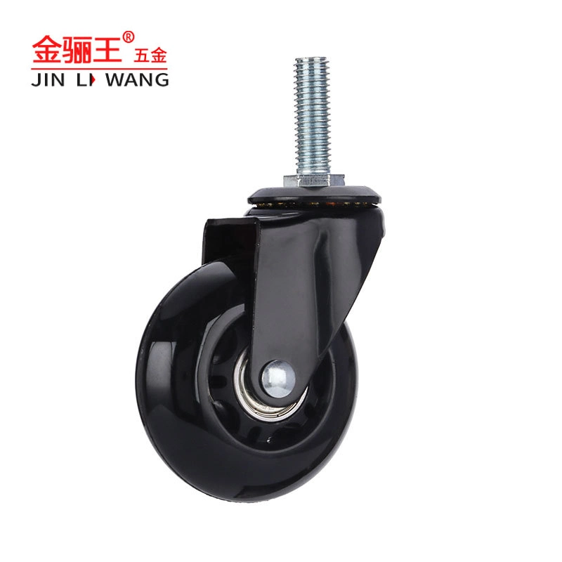 65mm PU Threaded Stem Swivel Casters Wheels for Trolley