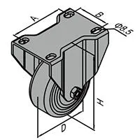 Castors Caster Plate Mounted PU Wheels Heavy Duty Industrial Castors Swivel Caster Wheels