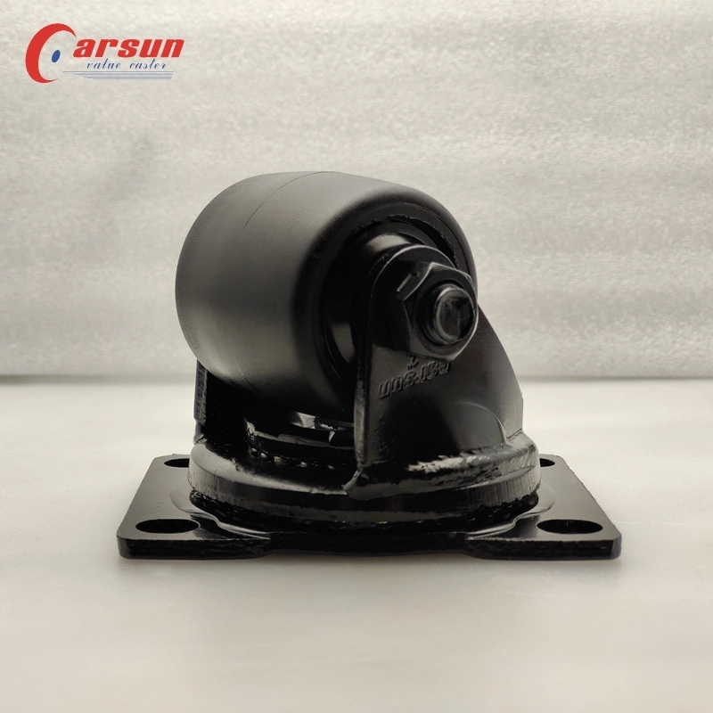 Low Center of Gravity Caster 2 Inch Black Enhanced Nylon Industrial Swivel Caster Network Cabinet Special Caster Wheel