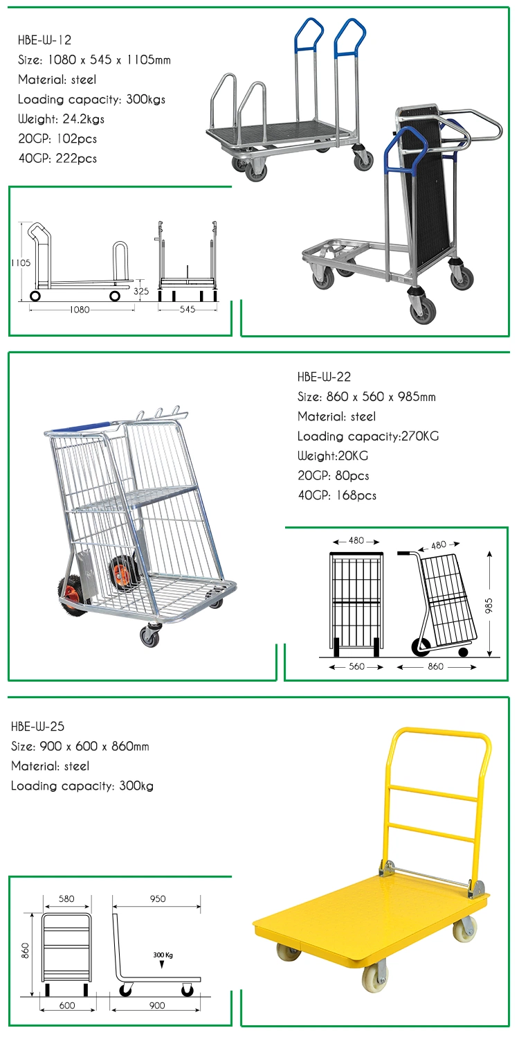 Heavy Load Capacity Folding Storage Hand Push Cart