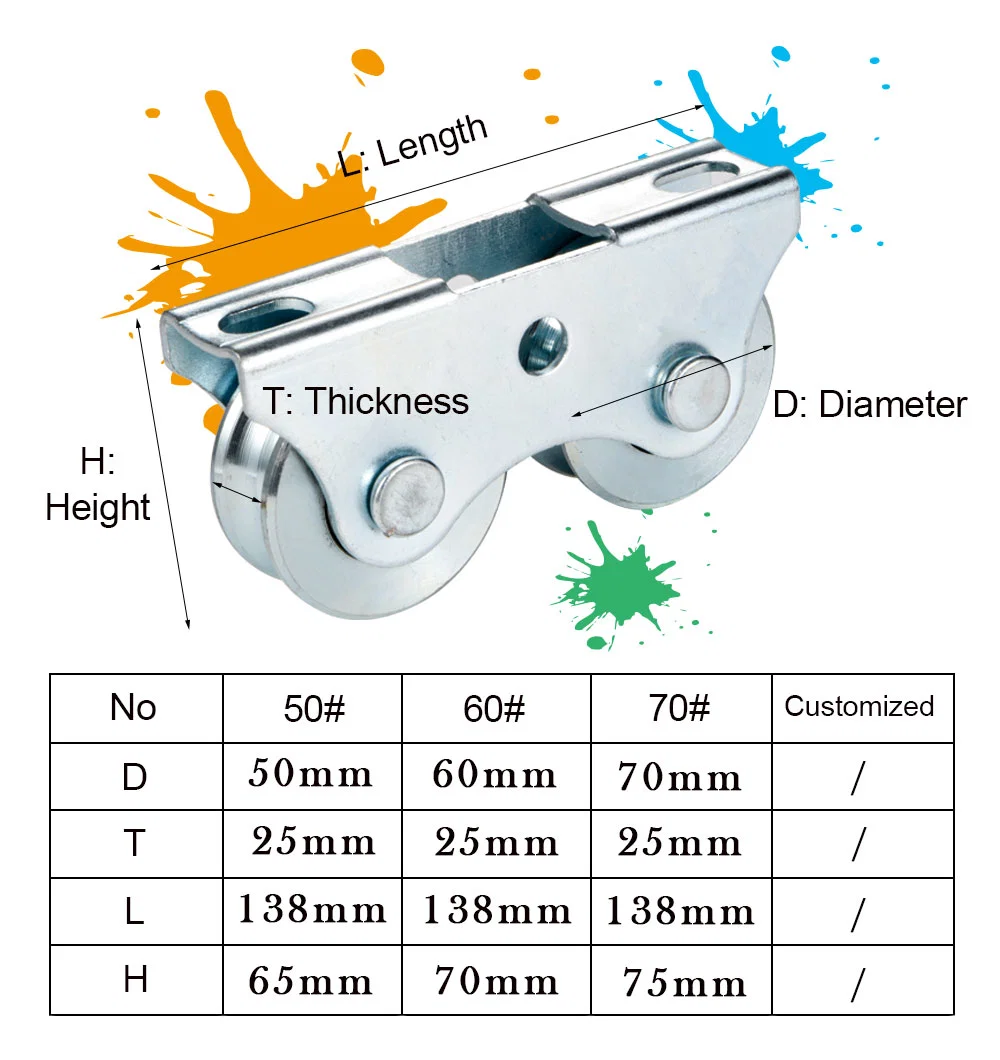 Universal Multi-Wheel Sliding Gate Door Wheel Roller Pulley-Single Wheel