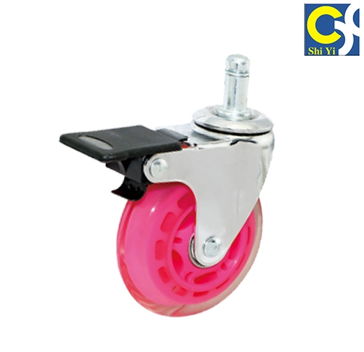 3 in. Clear Polyurethane Light Duty Swivel Caster Replacement Wheel for Household Furniture Hardware