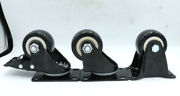 2 Inch Black PVC Castor Swivel Furniture Caster Wheels 40mm